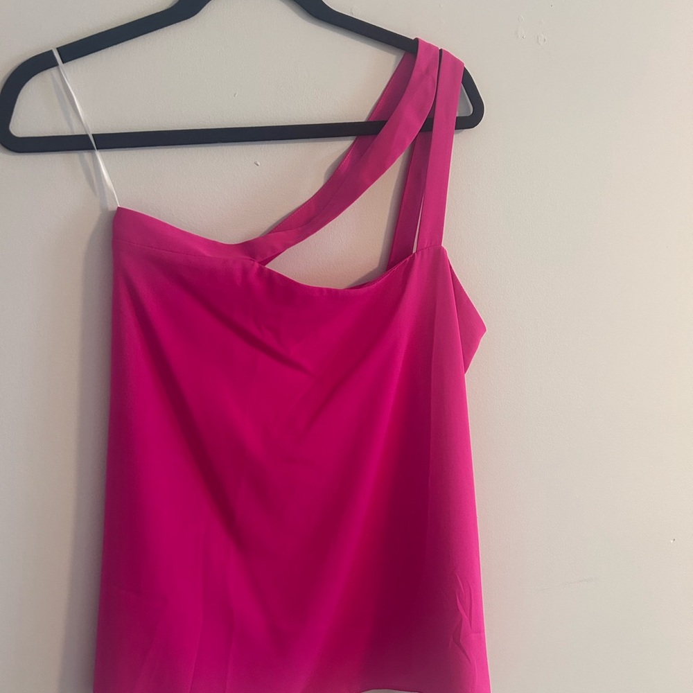 Amanda Uprichard Vibrant Pink Scrappy Camisole Tank Top Size Medium
